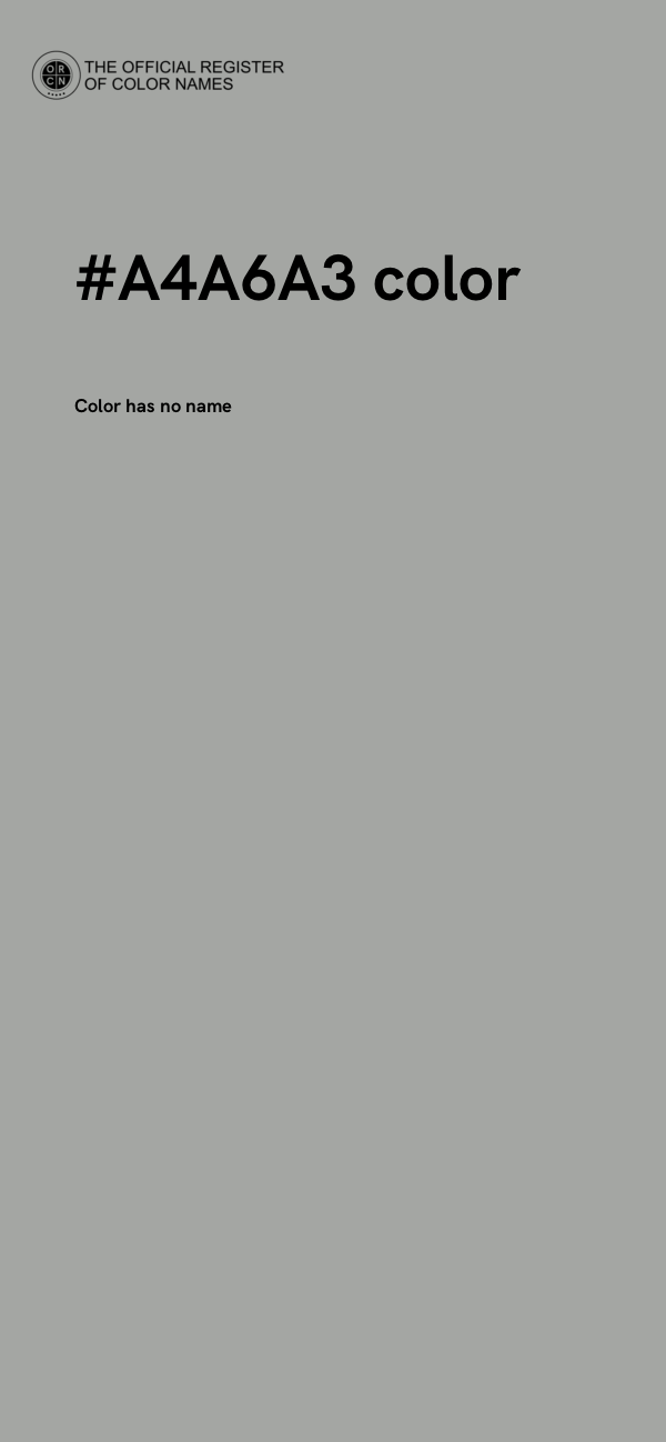 #A4A6A3 color image