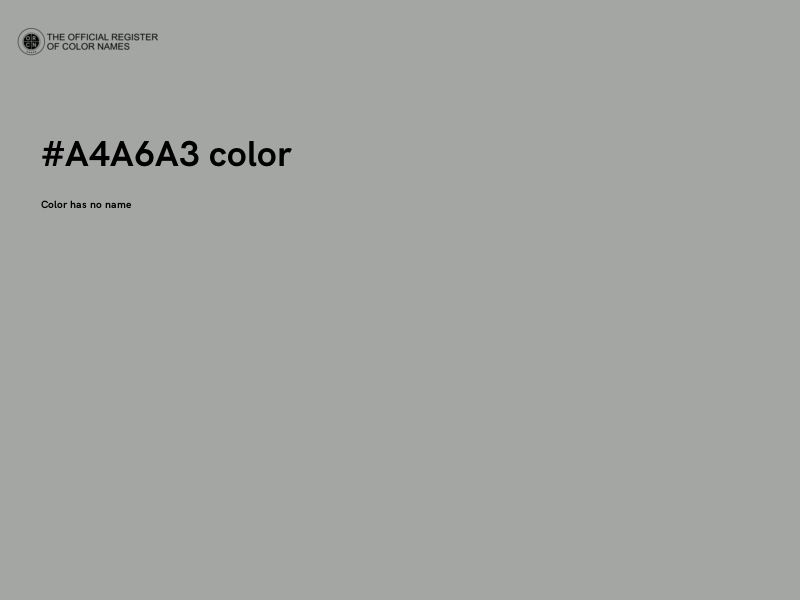 #A4A6A3 color image