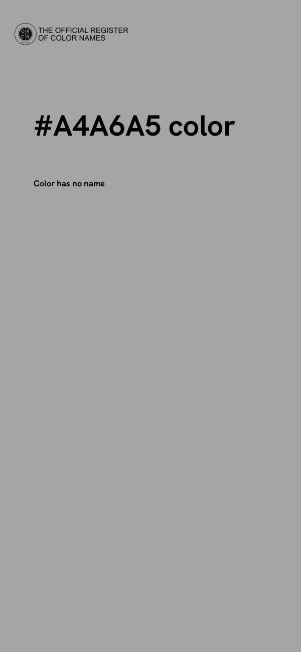 #A4A6A5 color image