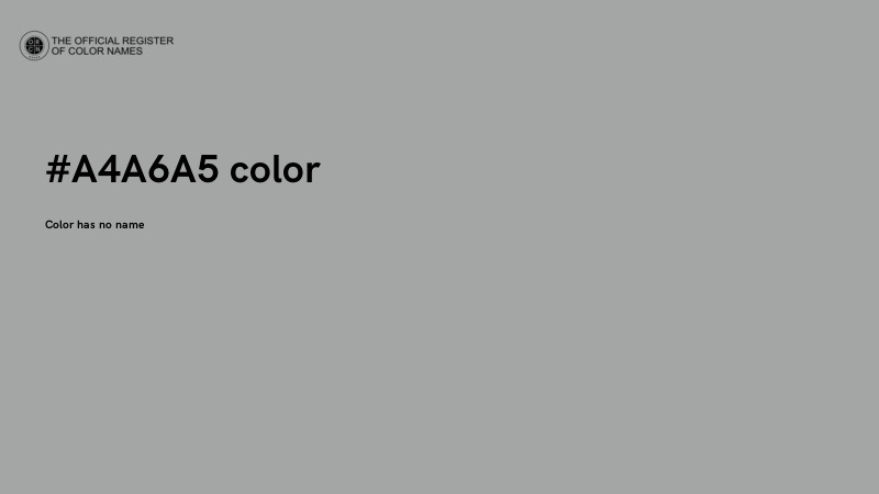 #A4A6A5 color image