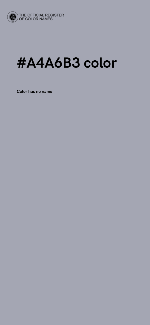 #A4A6B3 color image