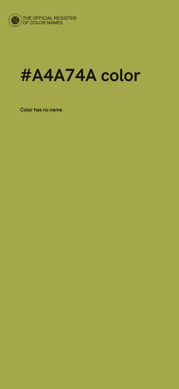 #A4A74A color image