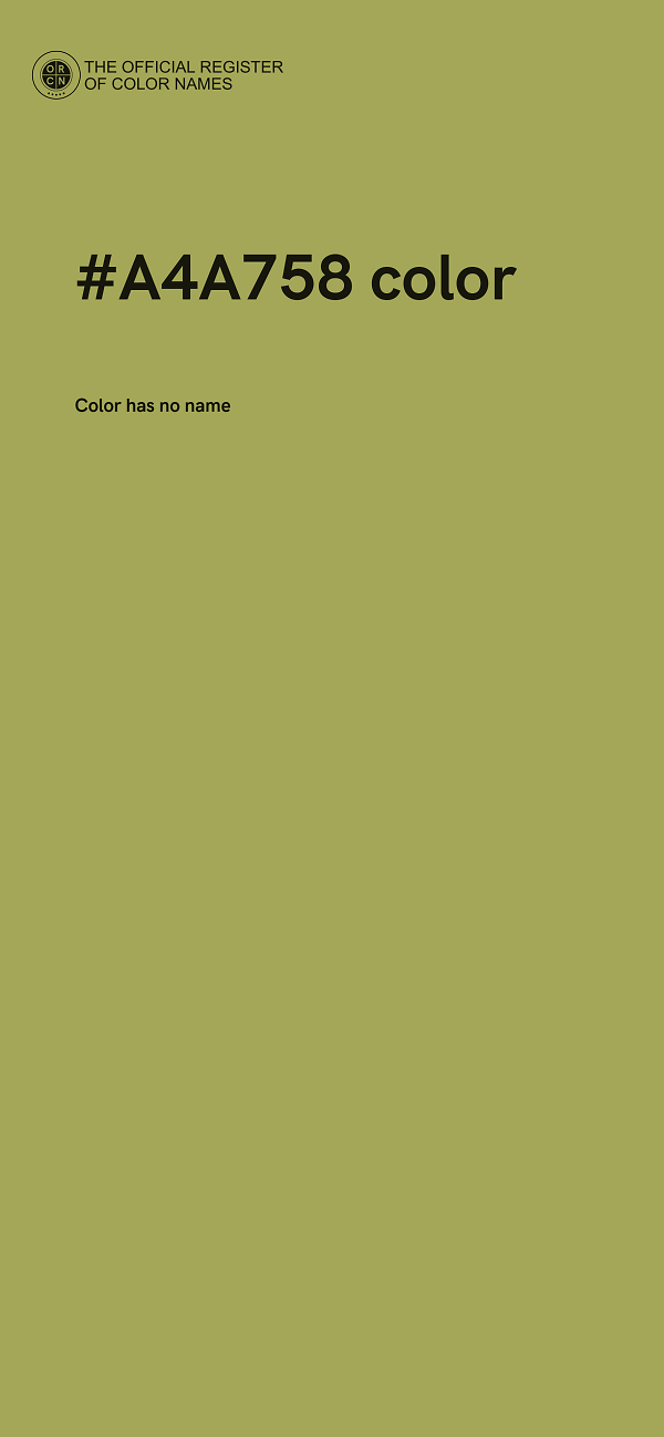 #A4A758 color image