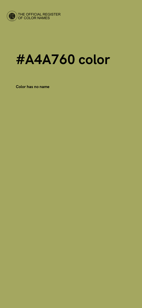 #A4A760 color image