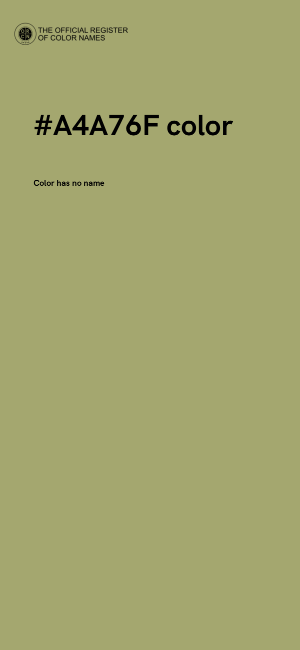 #A4A76F color image