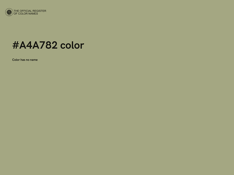 #A4A782 color image