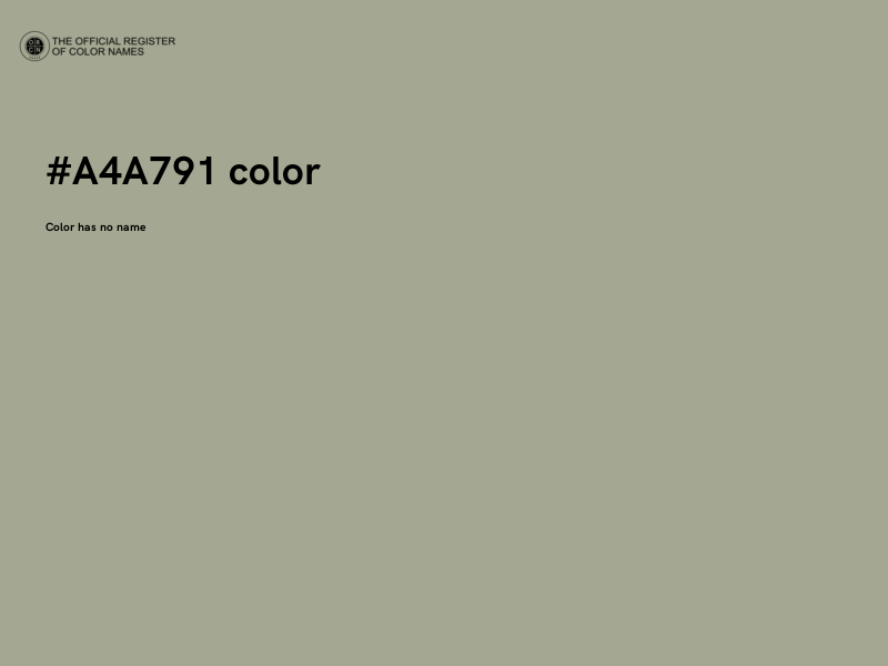 #A4A791 color image