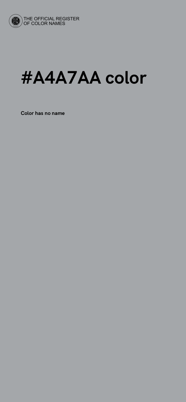 #A4A7AA color image