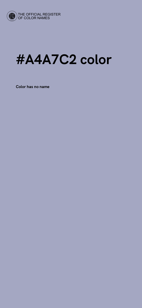 #A4A7C2 color image