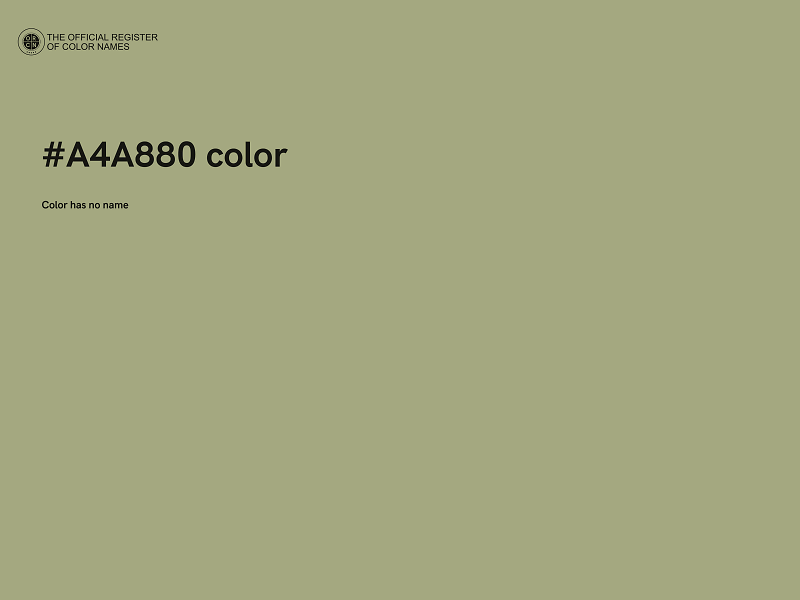 #A4A880 color image