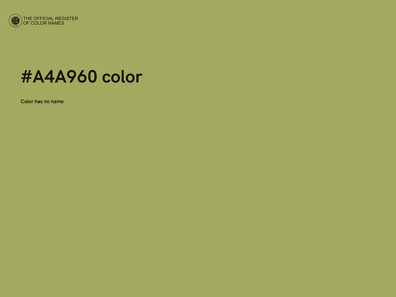 #A4A960 color image