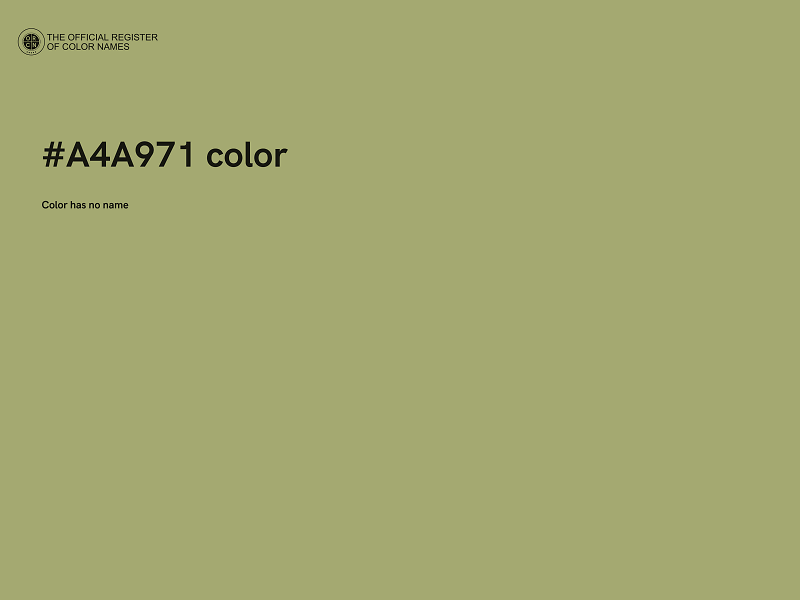 #A4A971 color image