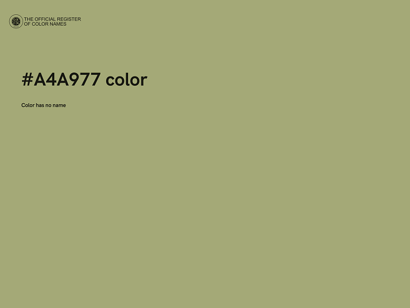 #A4A977 color image