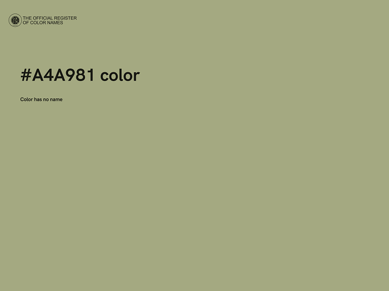 #A4A981 color image