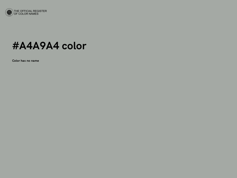 #A4A9A4 color image