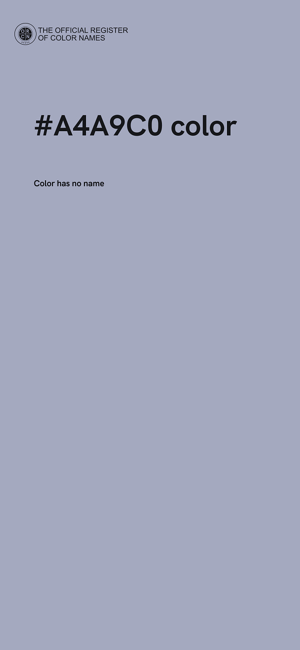 #A4A9C0 color image
