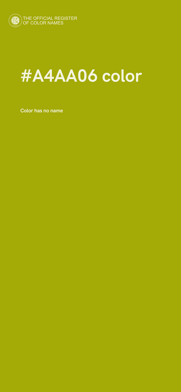 #A4AA06 color image