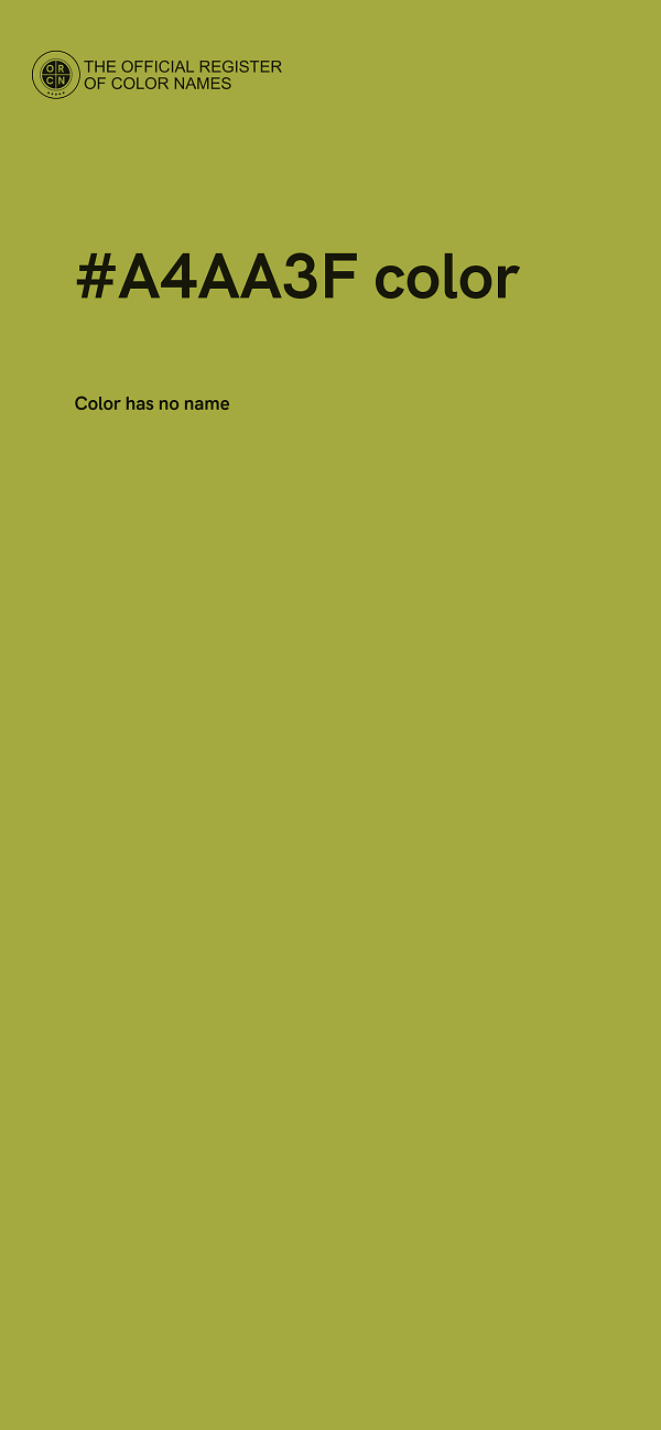 #A4AA3F color image