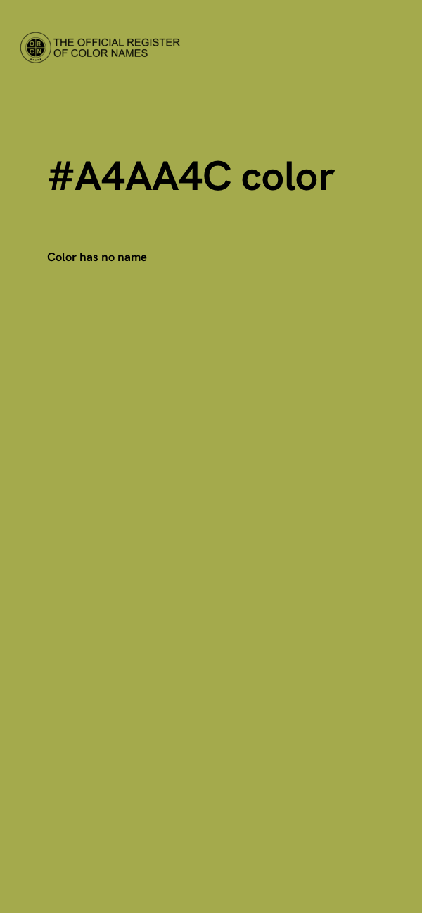 #A4AA4C color image