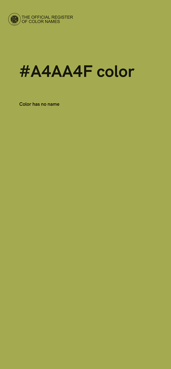 #A4AA4F color image