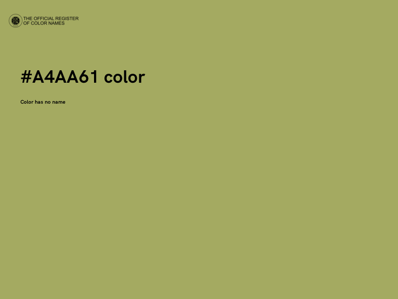 #A4AA61 color image