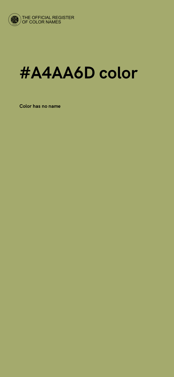 #A4AA6D color image