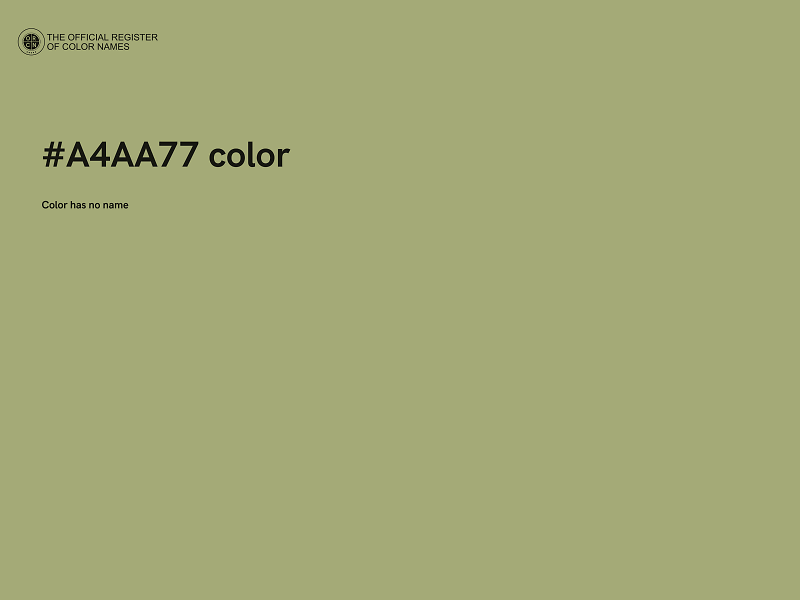 #A4AA77 color image