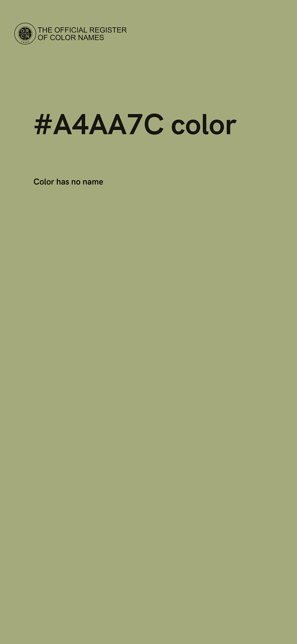 #A4AA7C color image