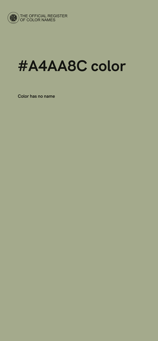 #A4AA8C color image
