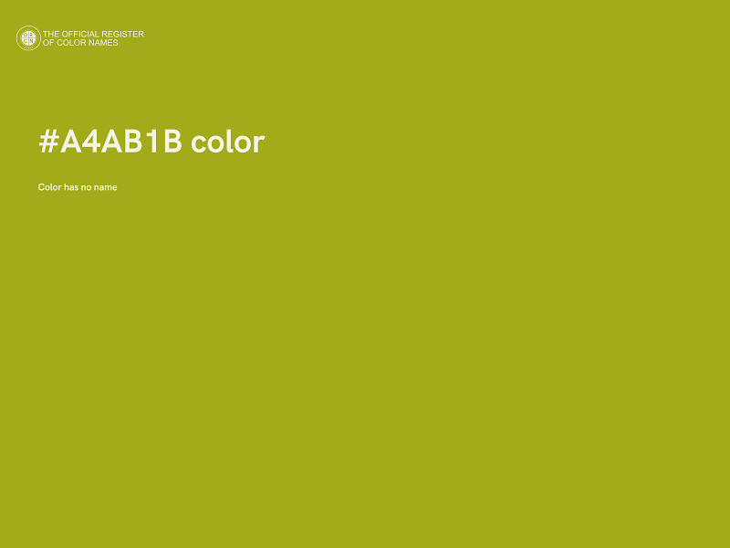 #A4AB1B color image