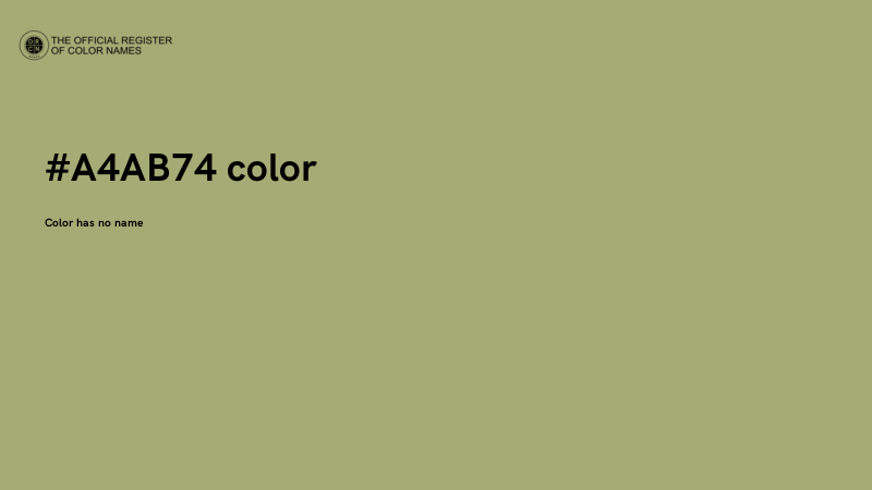 #A4AB74 color image