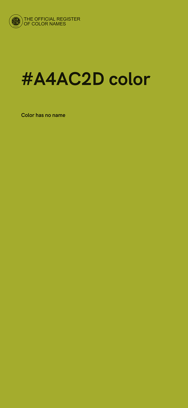 #A4AC2D color image