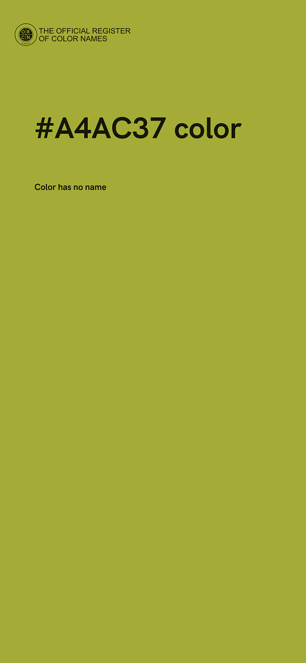 #A4AC37 color image