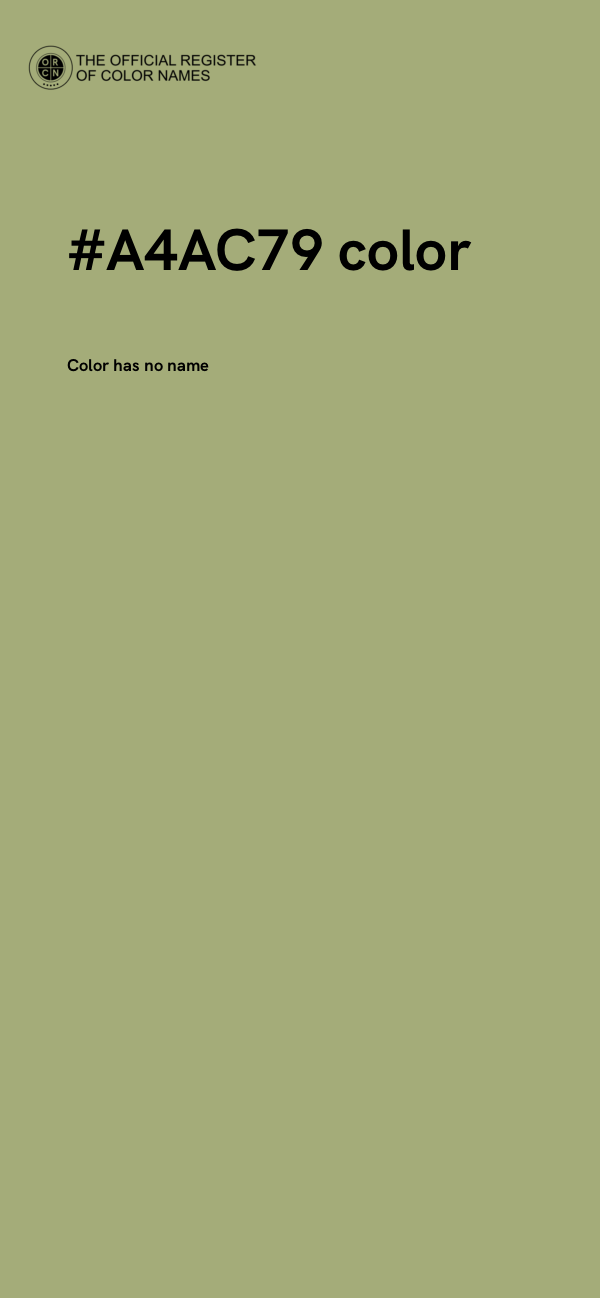 #A4AC79 color image