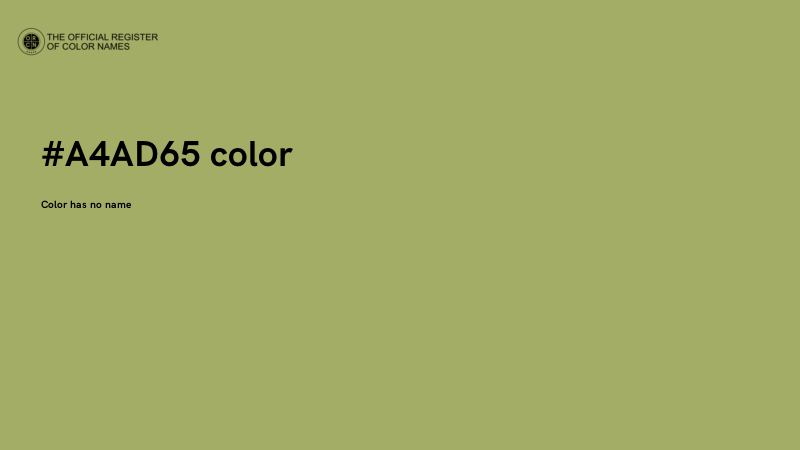 #A4AD65 color image