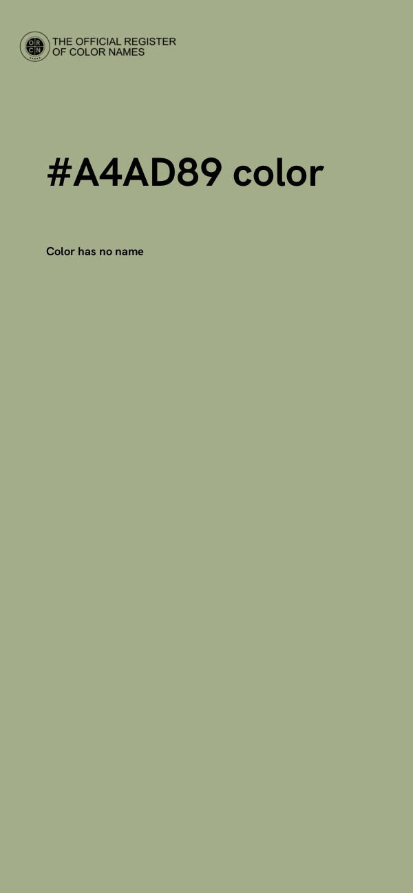 #A4AD89 color image