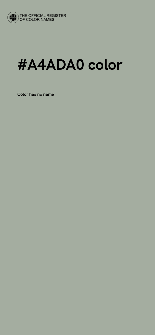 #A4ADA0 color image