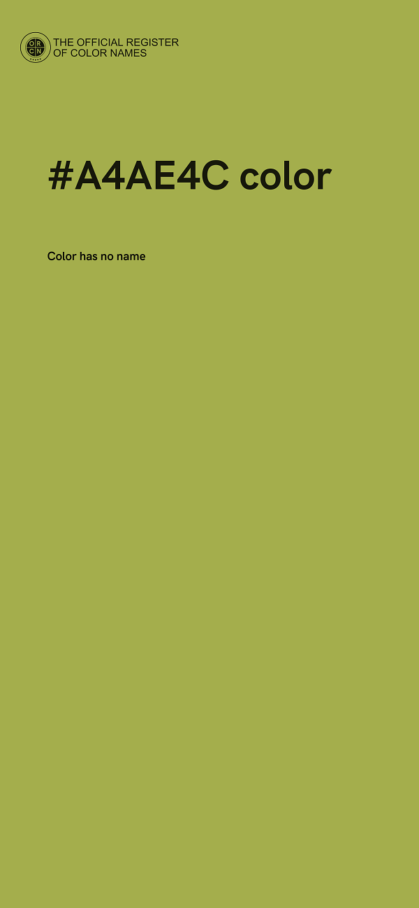 #A4AE4C color image