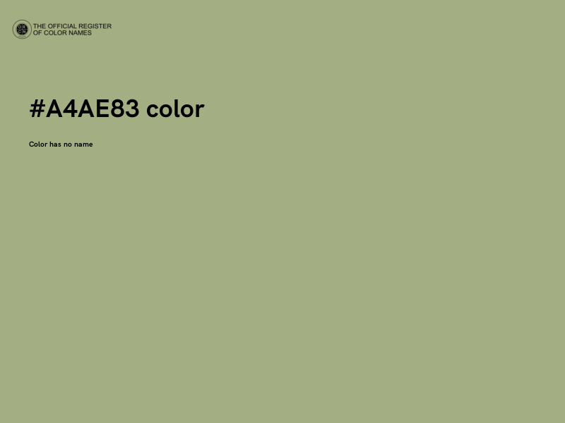 #A4AE83 color image
