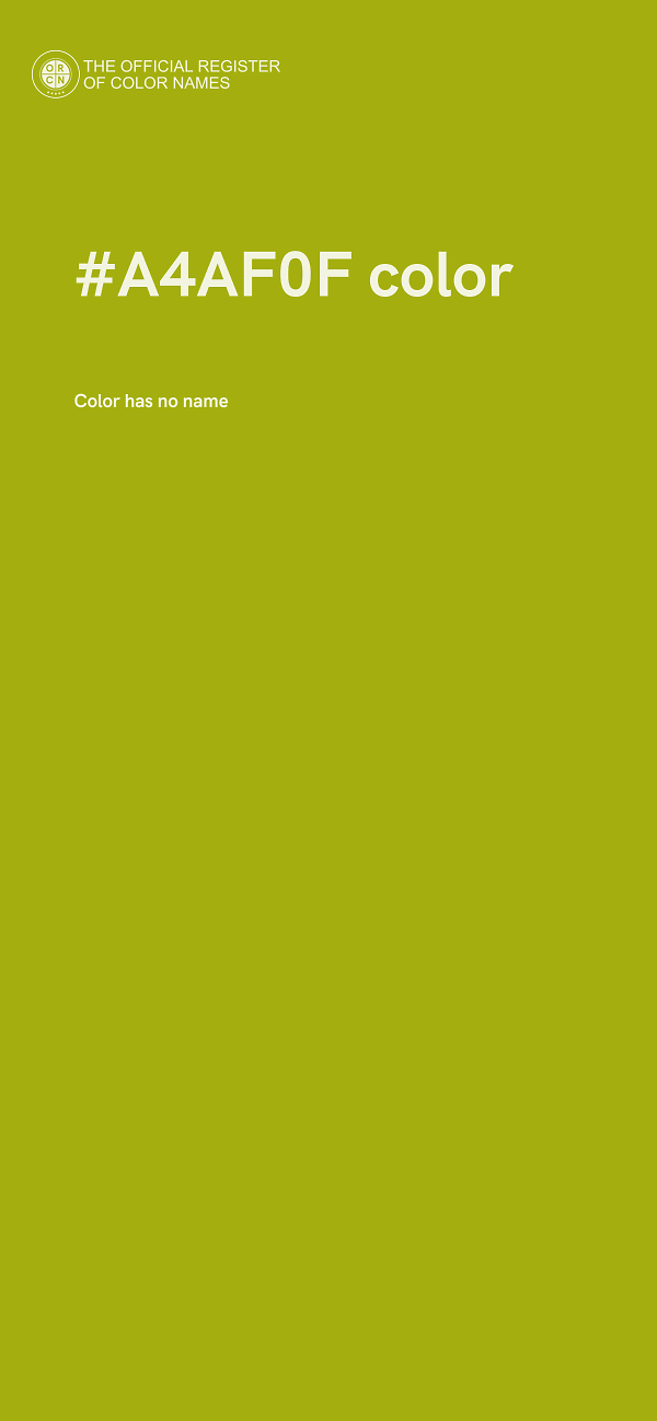 #A4AF0F color image