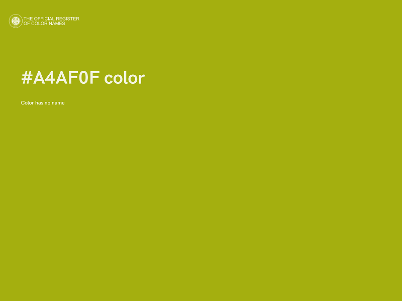 #A4AF0F color image