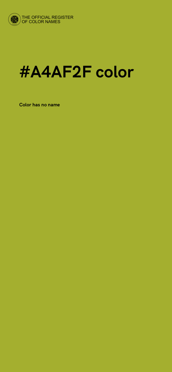 #A4AF2F color image