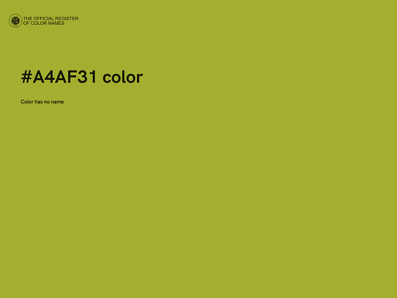 #A4AF31 color image