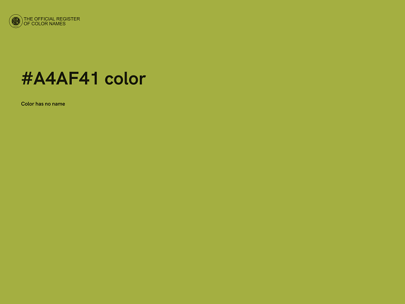 #A4AF41 color image