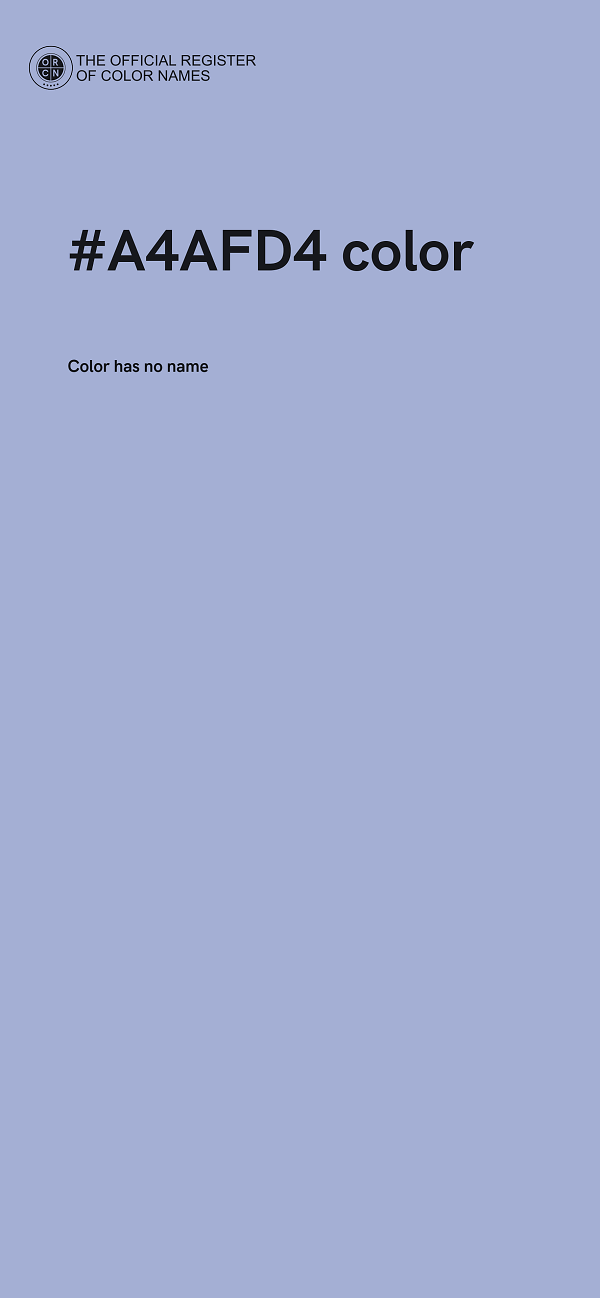 #A4AFD4 color image