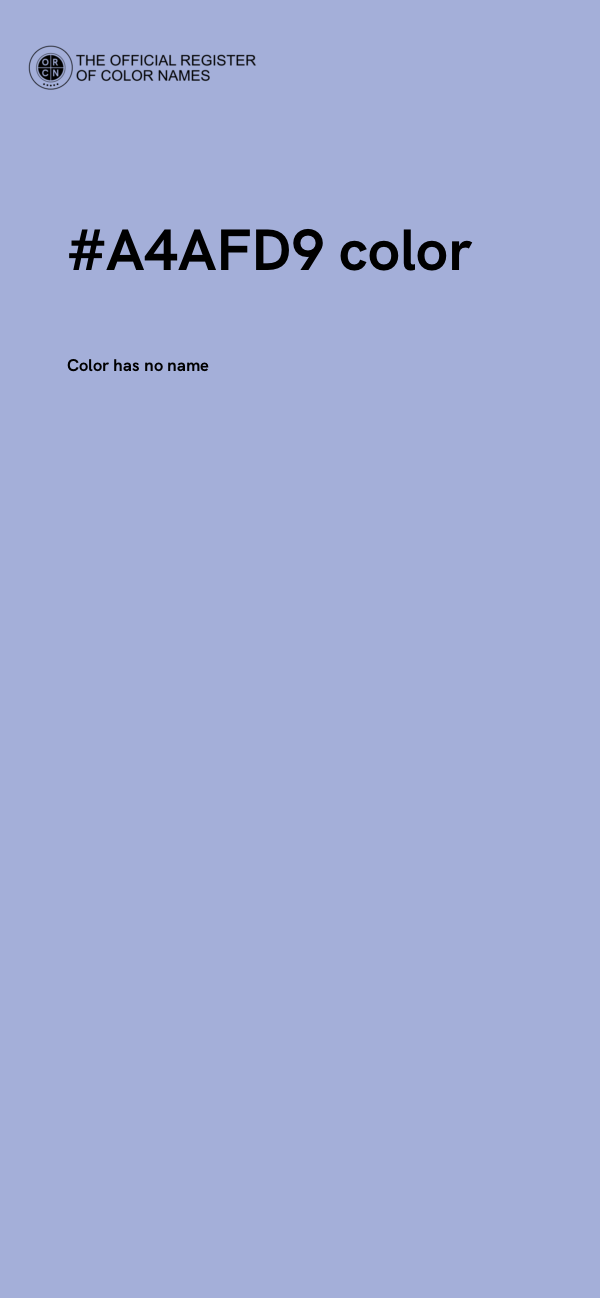 #A4AFD9 color image