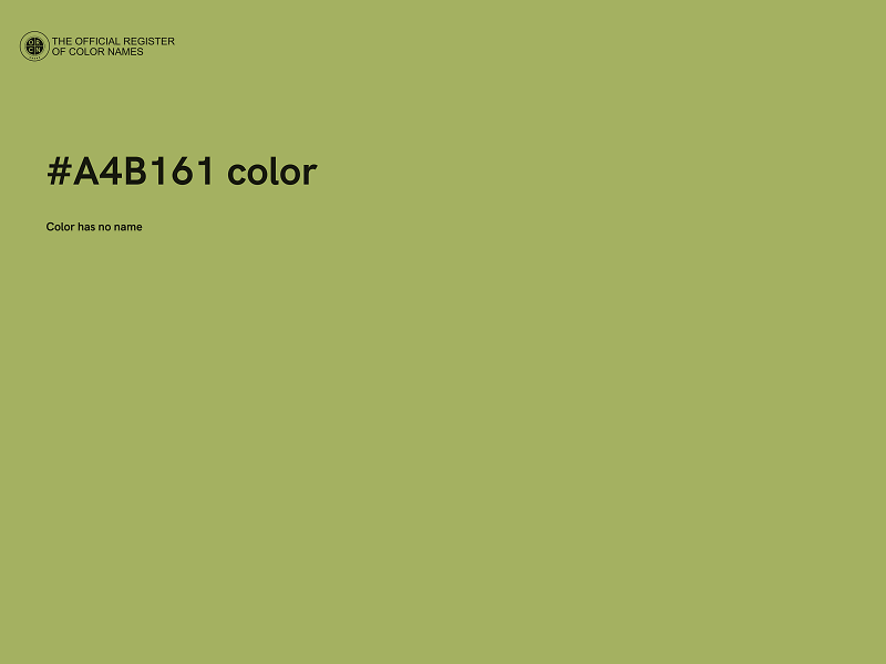 #A4B161 color image