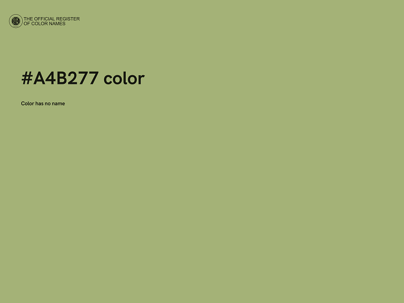 #A4B277 color image