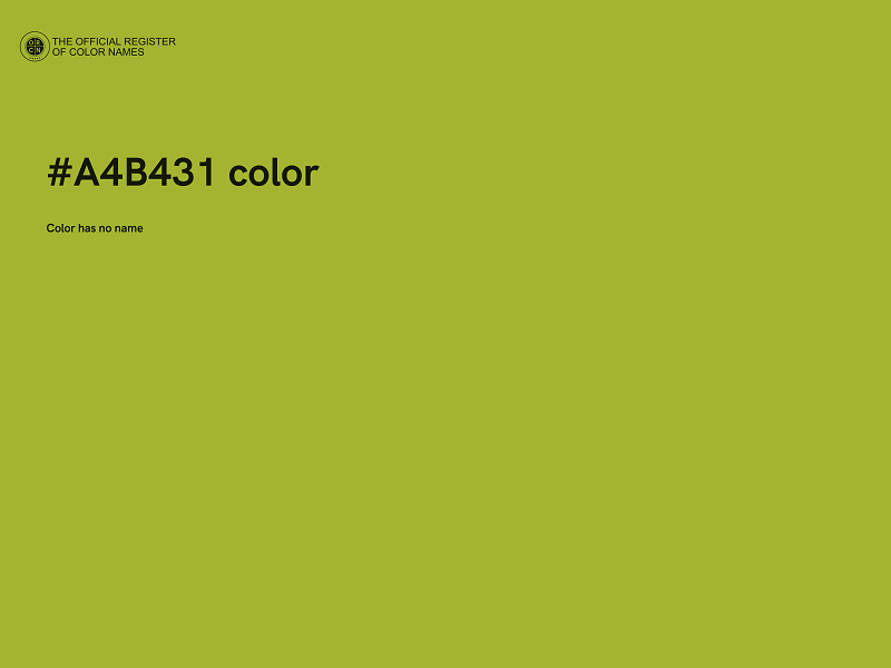 #A4B431 color image