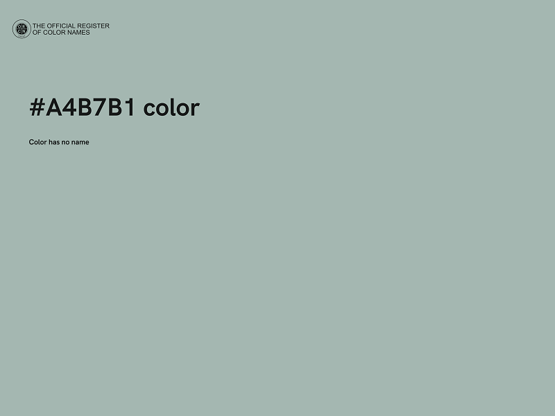 #A4B7B1 color image